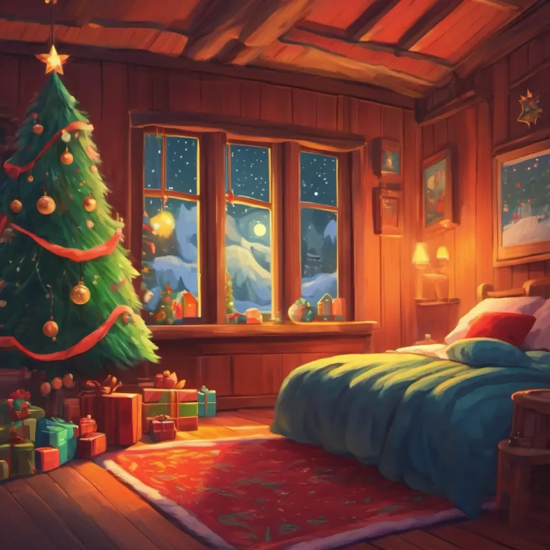 Quiet room, monsters asleep, peaceful.