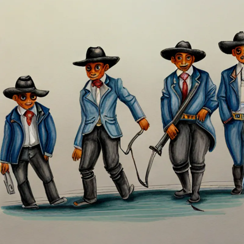 Los bandidos haciendo amigos en el colegio