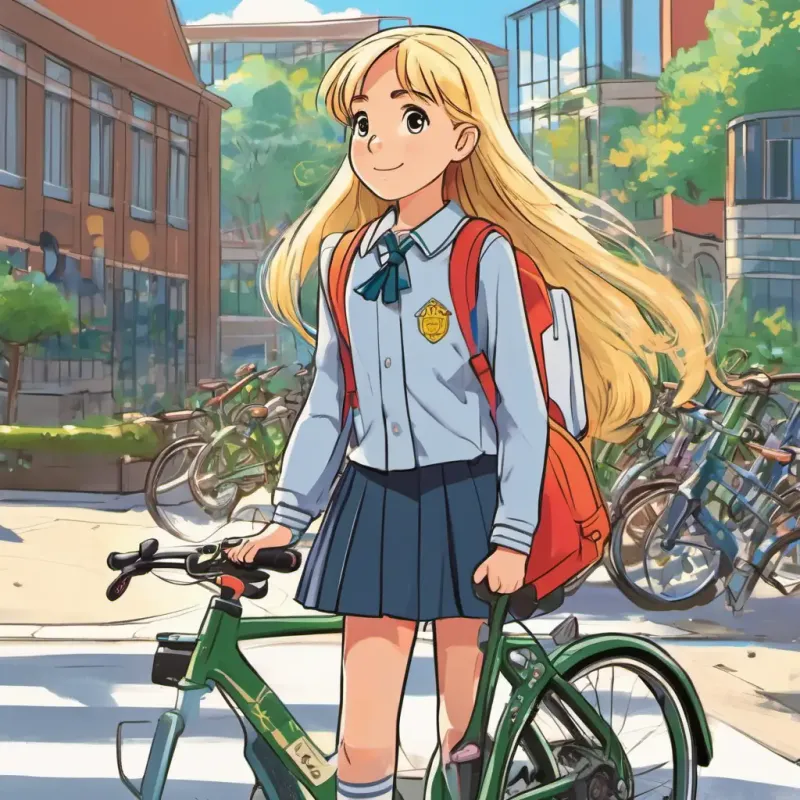 Amber finds the next clue at the bike rack.