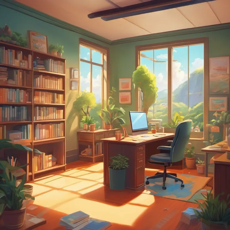 The transformation of the office environment into a playful and joyful atmosphere.