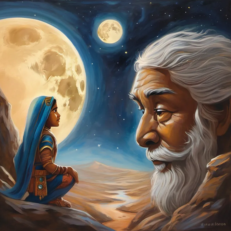As Aditya set foot on the lunar terrain, he was greeted by a wise old moon creature named Luna. Luna's wrinkled face lit up with joy as she realized Aditya was someone who truly understood the power of listening. Together, Aditya and Luna embarked on countless adventures, exploring the moon's craters, discovering hidden caves, and even meeting lunar creatures. Along the way, Luna shared tales of other worlds, amazing feats of courage, and the value of being a good listener.