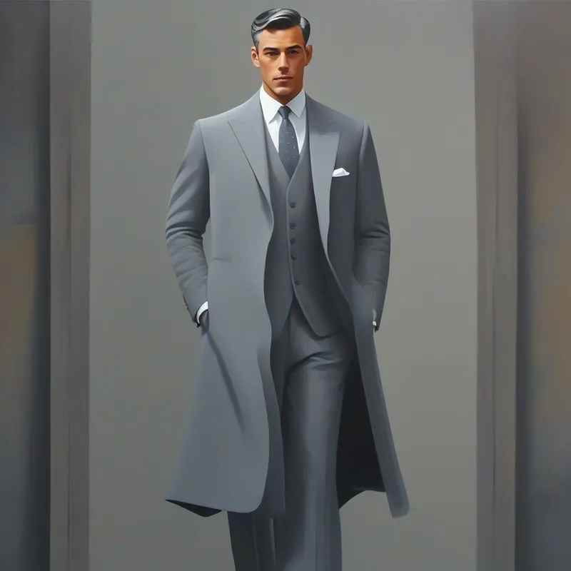 L'Un uomo d'affari vestito con un abito grigio. è vestito con un abito grigio.