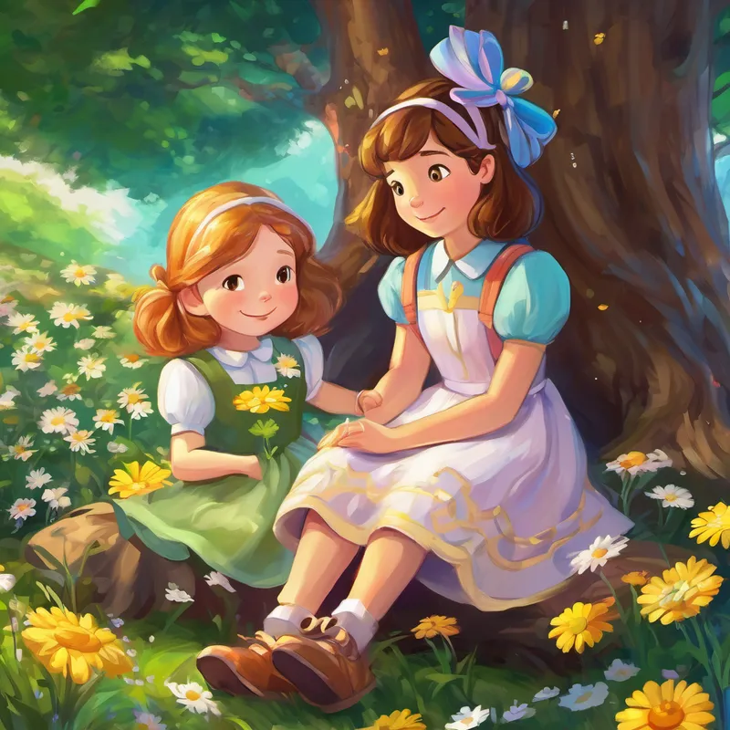 With newfound understanding, Amelia decided to honor her friendship with Daisy in the most magical way. She gathered colorful flowers, tied them together with a ribbon, and placed them by Daisy's favorite oak tree. She spent hours sitting beside her friend's resting place, sharing stories and laughter, as if Daisy was still with her. As the days passed, Amelia noticed the heaviness in her heart easing little by little. Her grief didn't disappear entirely, but she learned to carry it in her heart alongside the cherished memories she and Daisy made together.