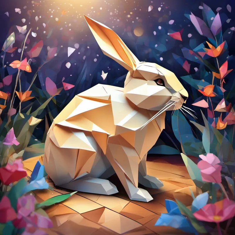 Twinkle smiled gently and said, "Don't worry, dear bunny. I may not be able to shine brightly, but I can still help you find your way. Follow me." With Twinkle leading the way, the bunny hopped beside her, feeling safe and warm. Together, they journeyed through the dark night until finally, they reached the bunny's burrow. The bunny's eyes sparkled with joy and gratitude.