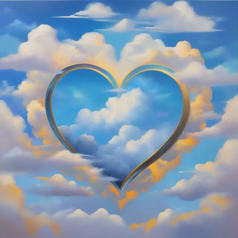 Cloud heart, deep friendship