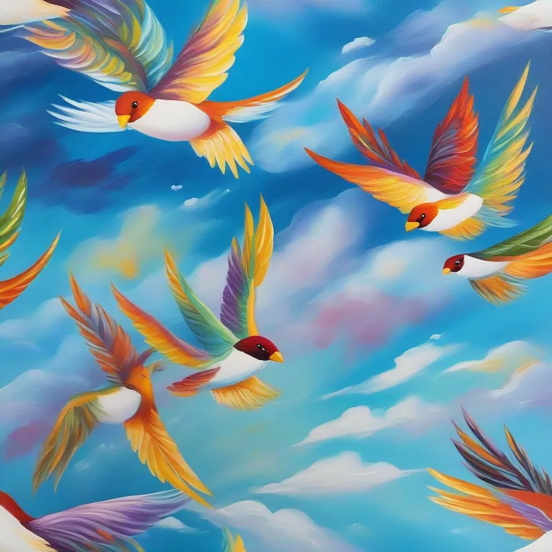 Soaring through the sky, spreading joy, best friends