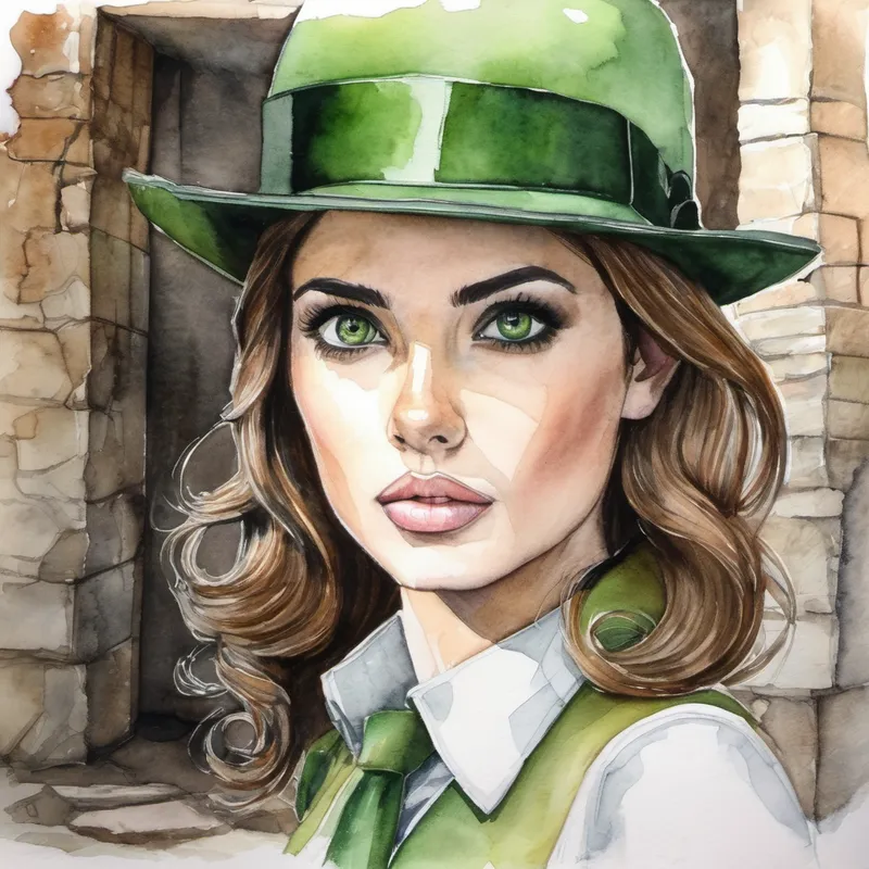 Valentina: Pelo castaño, ojos verdes Una detective valiente y decidida en shock al ver el castillo en ruinas