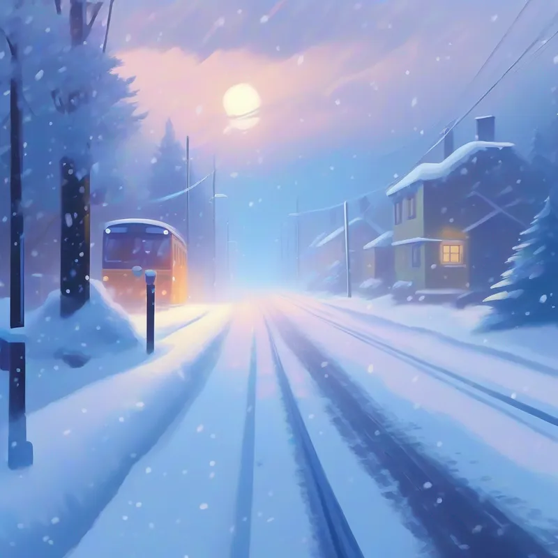 Blizzard conditions with heavy snowfall and limited visibility.