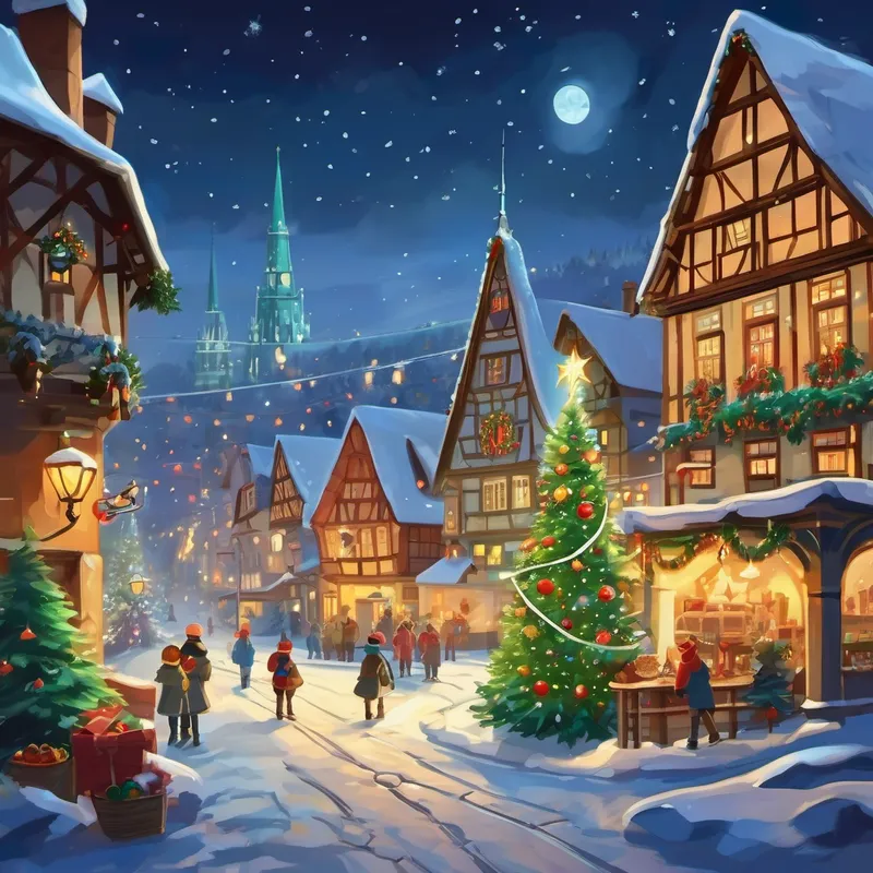 Max war begeistert von dieser Idee und beschloss, dem Beispiel des Weihnachtsmanns zu folgen. In den nächsten Tagen ging er jeden Tag auf eine besondere Mission. Er half seiner Nachbarin beim Schnee schippen, brachte seinem besten Freund ein kleines Geschenk und spendete sein Taschengeld, um Kindern in Not zu helfen. Dadurch lernte Max viele Menschen kennen, die sich ebenfalls für andere einsetzten. Gemeinsam organisierten sie eine große Weihnachtsfeier für alle Bewohner der Stadt. Es wurde gelacht, gesungen und getanzt – eine wahre Weihnachtsfreude für jeden!