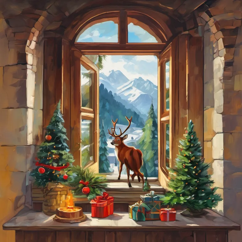 An Heiligabend war Max überglücklich. Er wusste, dass er mit seinen kleinen Taten einen großen Unterschied gemacht hatte. Plötzlich hörte er wieder ein leises Klopfen an seinem Fenster. Er lief zum Fenster und da stand Rudolph mit einem leuchtenden Stern in der Hand. "Max, du hast bewiesen, wie viel Liebe und Mitgefühl in deinem Herzen steckt", sagte Rudolph. "Deshalb gebe ich dir diesen Zauberstern. Er wird sicherstellen, dass jedes Jahr Weihnachten voller Harmonie und Freude ist."