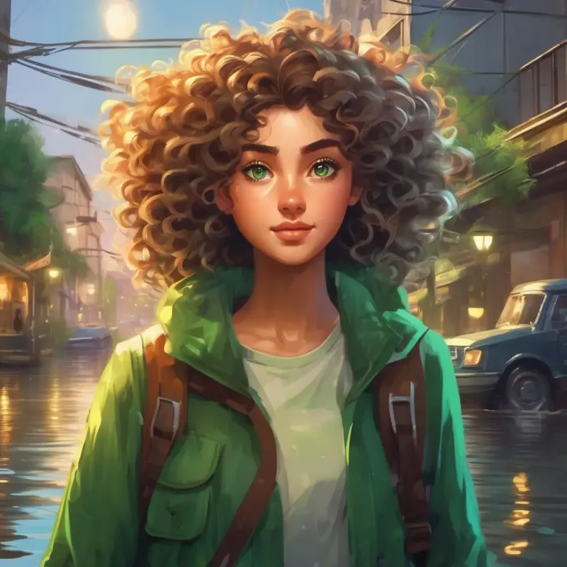 Creative with wild curly hair and sparkling green eyes's unique way of thinking helps them navigate the flooded streets