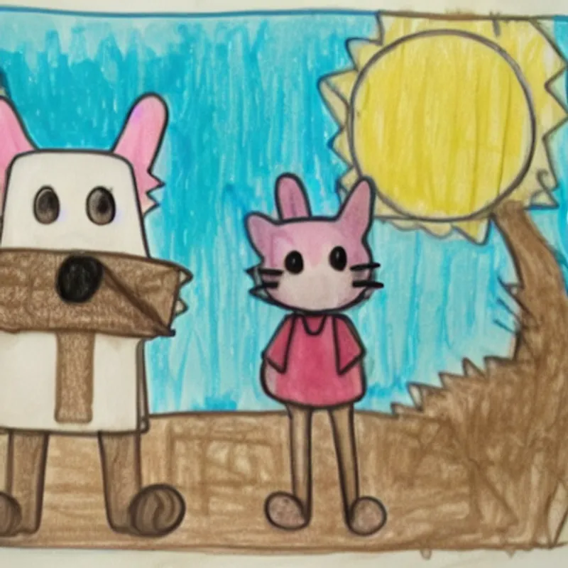 Coco wearing a marshmallow hat and graham cracker cape, colorful forest
