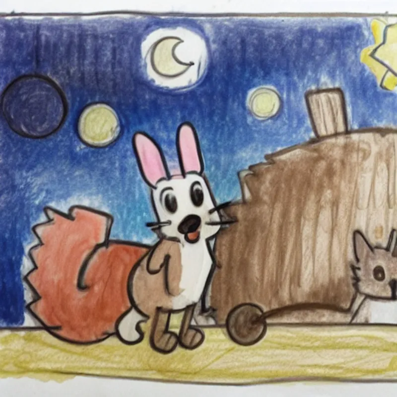 Coco encountering a mischievous squirrel