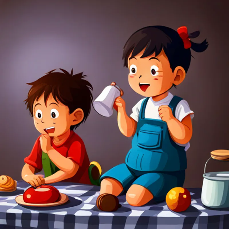 Bambini che organizzano attività divertenti