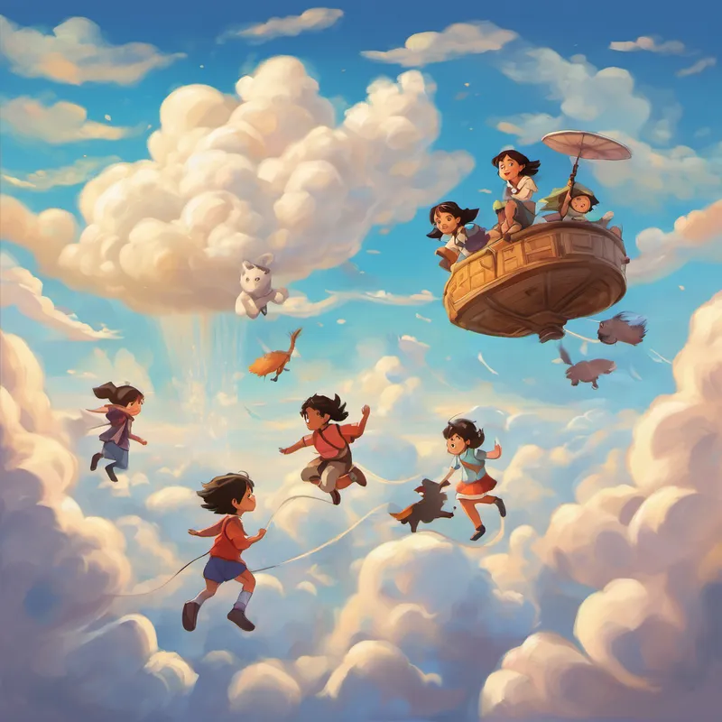 - Picture: Alya and her new friends playing tag on the cotton-like clouds. These are just the first ten adventures Alya had in Al. Stay tuned for more enchanting tales of bravery, friendship, and the wonderful journey of Alya's imagination!