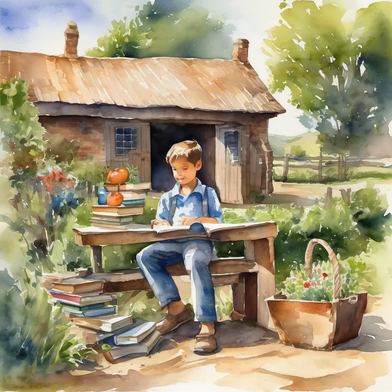 Once upon a time, in a quaint little town called Woolsthorpe, there lived a young boy named Isaac. Isaac had a great love for books, numbers, and the mysteries of the universe. From a very early age, Isaac was known for his exceptional intelligence and curiosity. Isaac's parents were hardworking farmers who encouraged his passion for learning. Although they did not have much, they provided him with the basic necessities. Isaac's father, knowing his son's potential, promised to save money every year to help him attend school in the city.