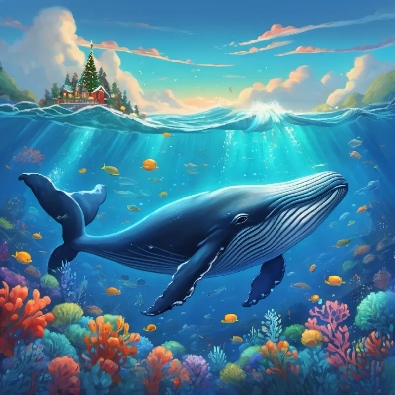 a big whale in the ocean