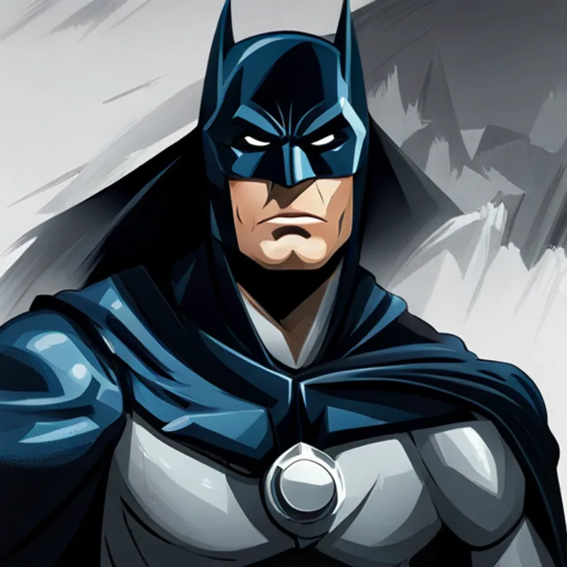 Batman looking strong and determined