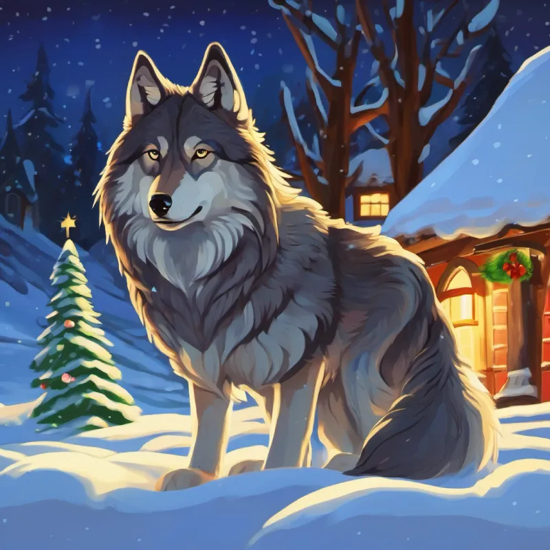 The wolf hides his true intentions.