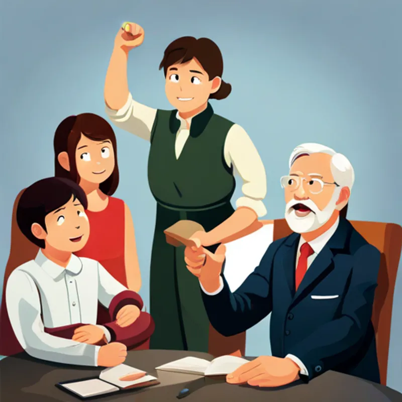 Horn Funding listening attentively to a happy family explaining their worries