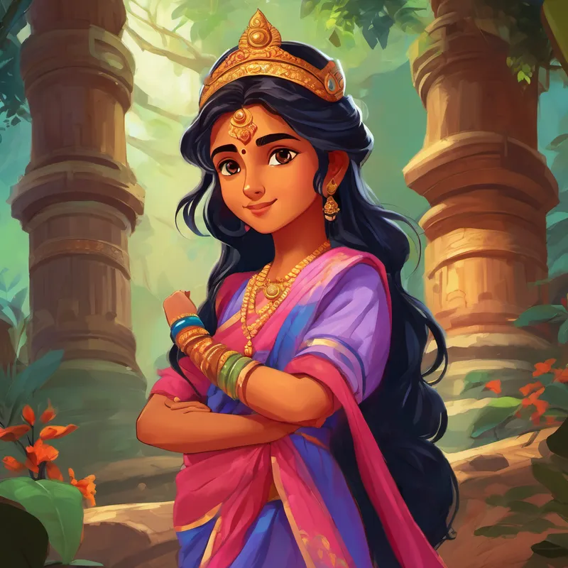 Finally, after a series of dangerous trials, Bhairavi successfully completed the adventure and returned to her kingdom. She was greeted with cheers and hugs from her worried friends and family. They were all relieved to see her safe and sound. Bhairavi gathered everyone around and shared the important lessons she had learned along her journey. She explained how listening to mummy and papa was crucial for her well-being and happiness. From that day on, Bhairavi vowed to always heed their advice and be a good little princess.
