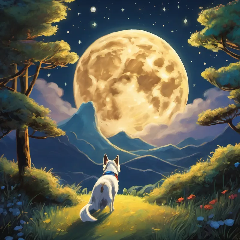 El perro lunar regresa a la luna