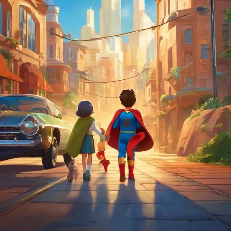 Introduction to Safehaven and Conexion Insurance Agency, showcasing Dollar's superhero mission.