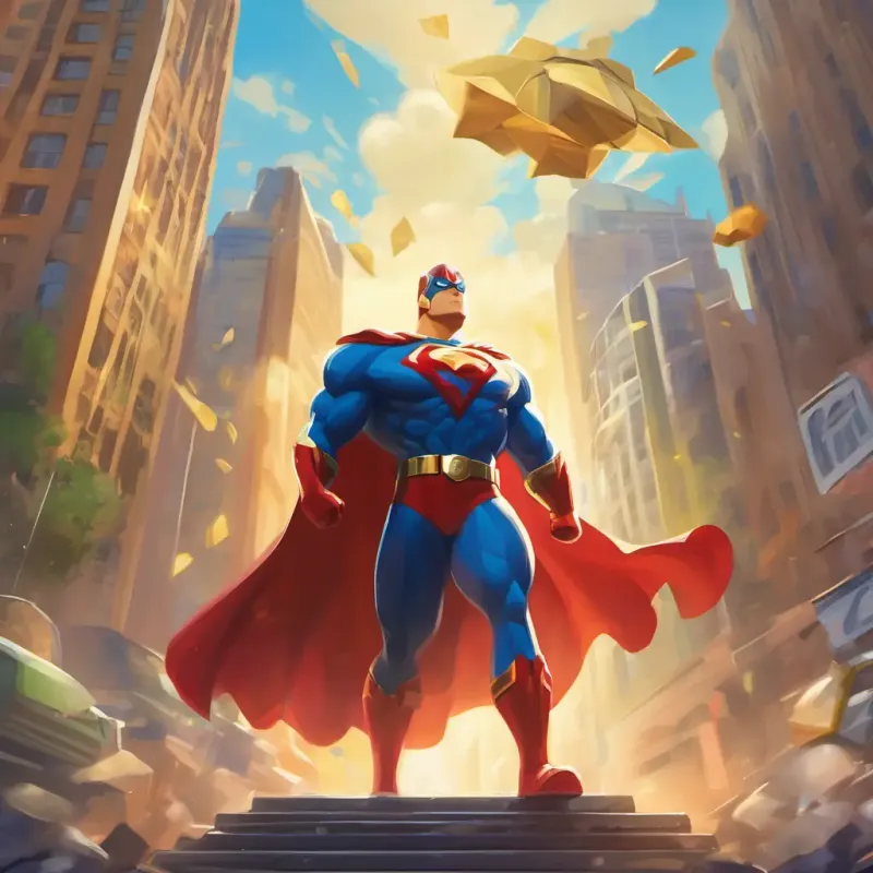 Dollar's triumphant conclusion, solidifying his legacy as the superhero mascot of Conexion Insurance Agency.