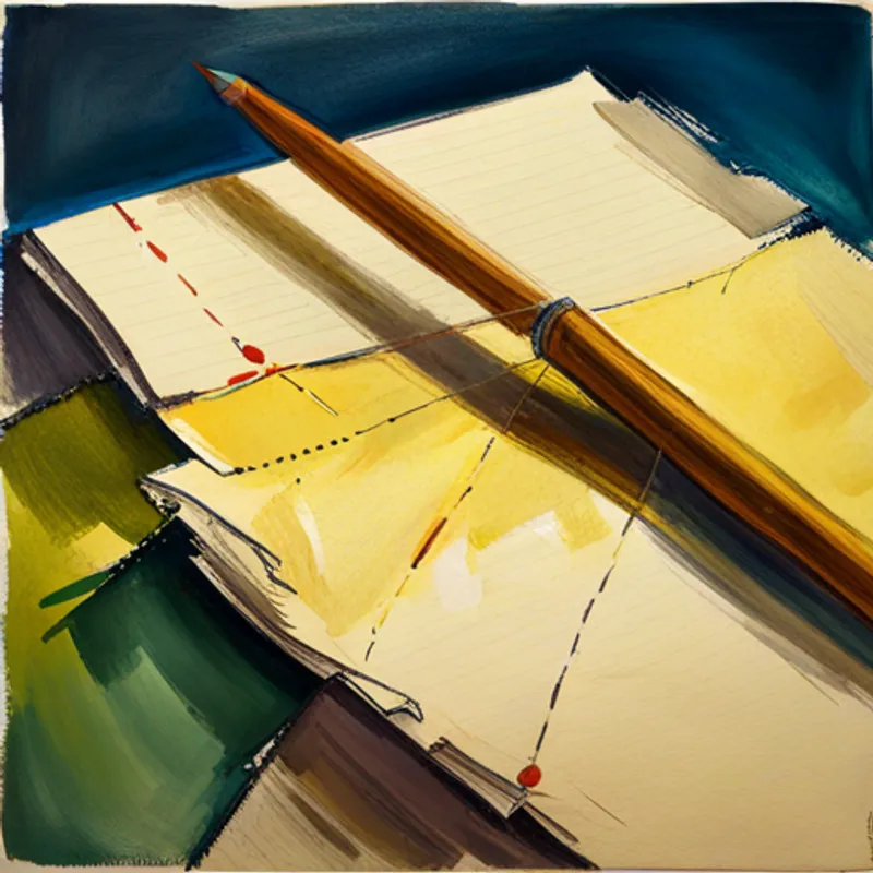 A yellowed piece of paper with dotted lines and an X