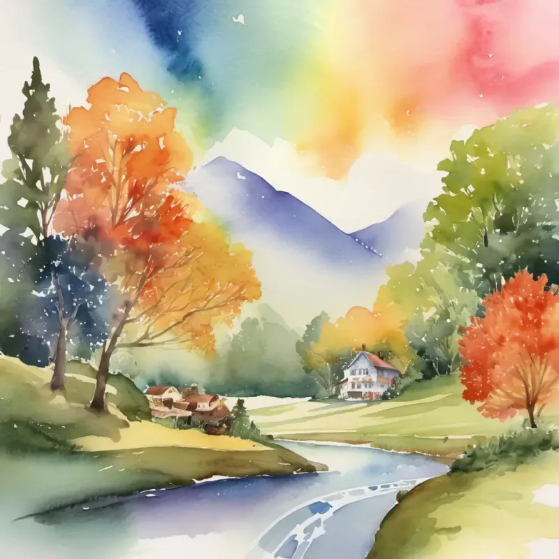 Connecting the book's tales to the rainbow.