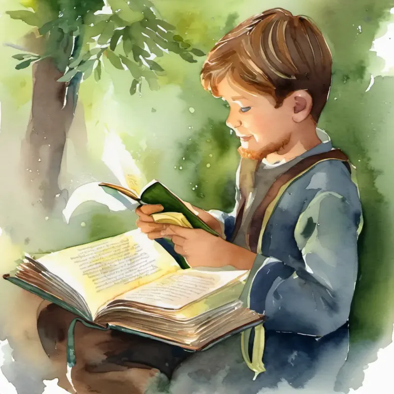 Sage sharing his magical book.