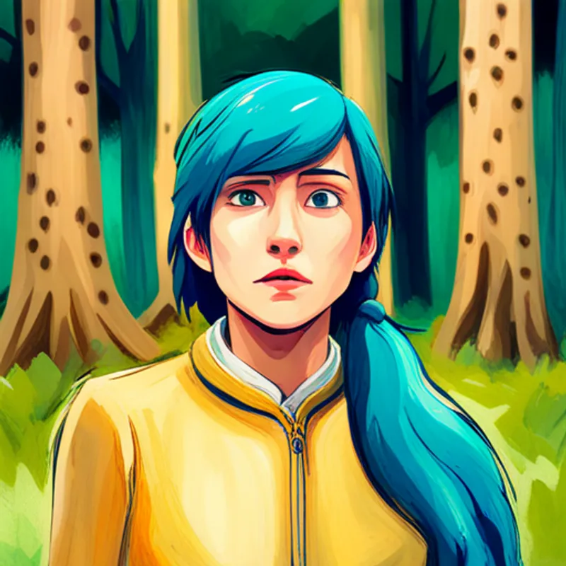 Kaninchen betrachtet Grüne Uhr mit gelben Zeigern und blauem Armband mit müden Augen