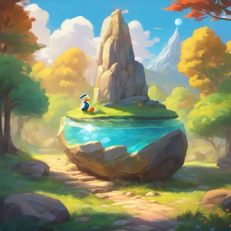 Donald lands on the magical stone and wishes to revert.