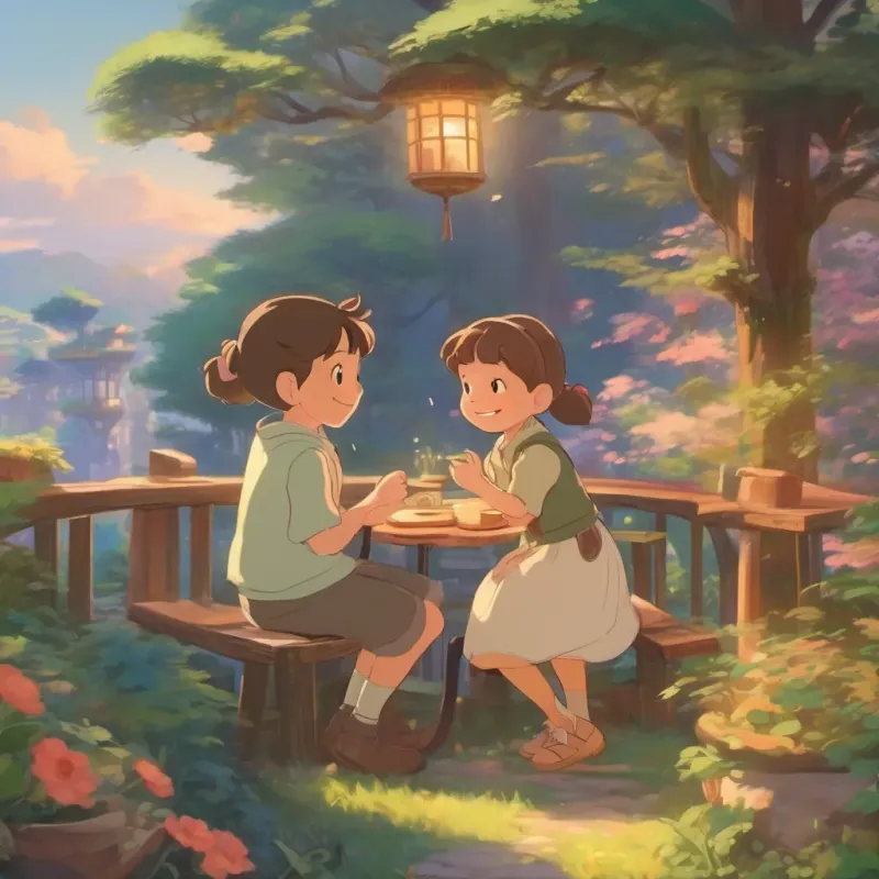 A heartfelt moment between friends exchanging knowing looks and smiles.