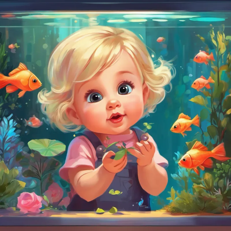 Eileen discovers her new fish tank in home.