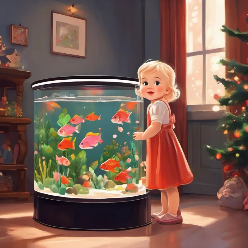 Eileen's father shows the clean fish tank