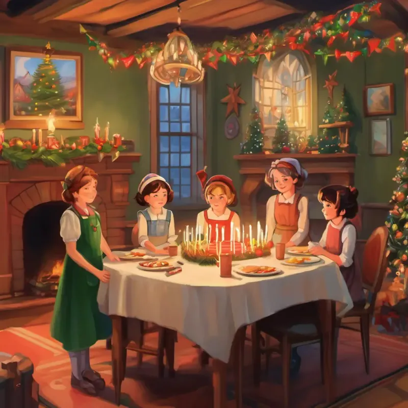 Introduction of the birthday party setting, comparison of Janey and Imogene, highlighting Imogene's struggle