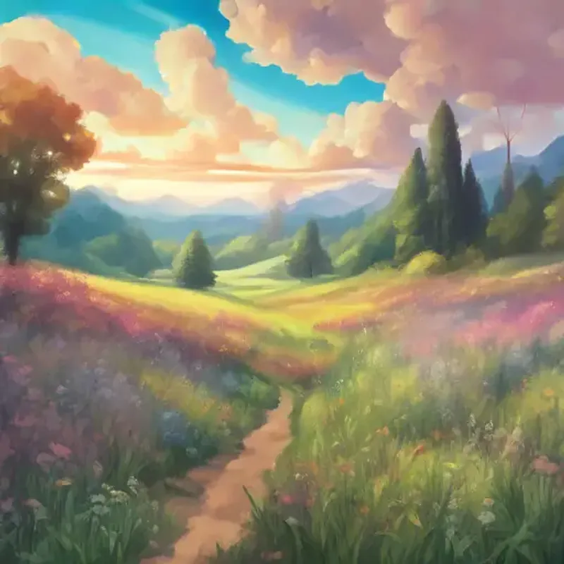 Introduction to the dream setting, colorful meadow