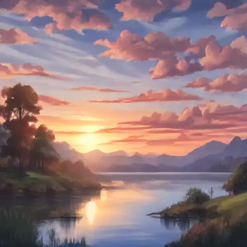 Dream sunset, calming and serene transition
