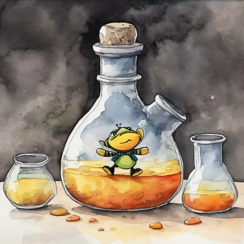 With the potion now within reach, Buzzy felt a newfound sense of confidence flooding through his beaker-shaped body. He realized that his journey had taught him that being confident doesn't mean being fearless, but rather facing and overcoming fears despite them. As Buzzy awoke from his dream, he carried the lessons he learned within his glass walls. The feeling of confidence lingered, empowering him to take risks, explore new ideas, and tackle challenges without hesitation. Buzzy knew that the journey to self-confidence in the real world might be filled with setbacks, but he had found the courage within himself to embrace them with open arms.