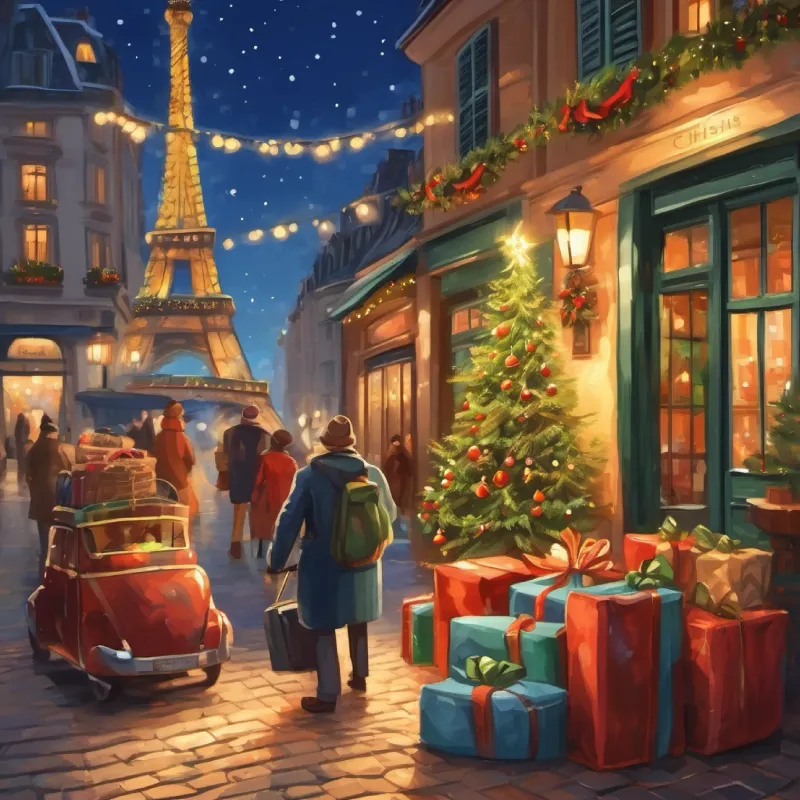 Packing bags and preparing for the trip to Paris.