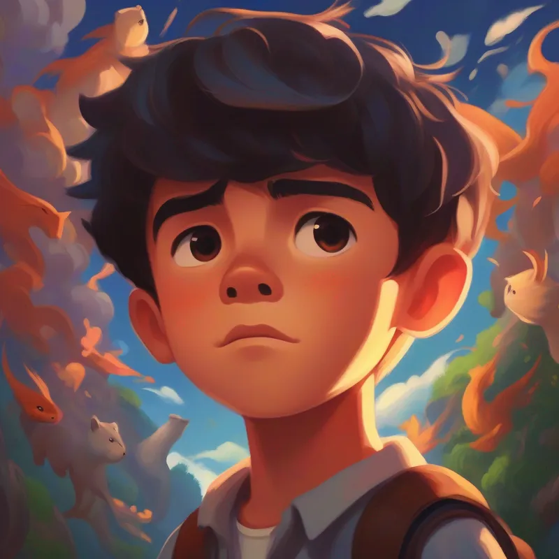 A boy with dreams, full of strength and determination. confronting his bullies with confidence