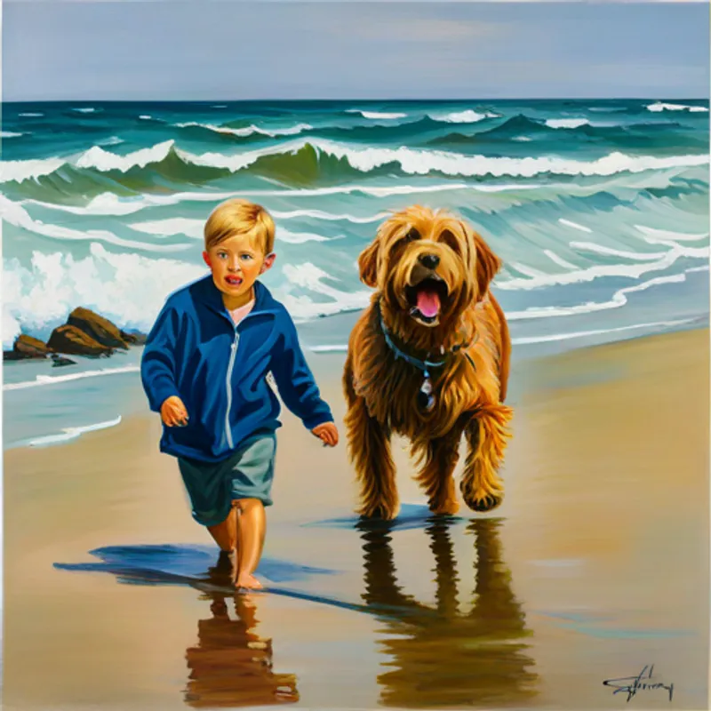 Sammy biting through seaweed, Timmy leading the way