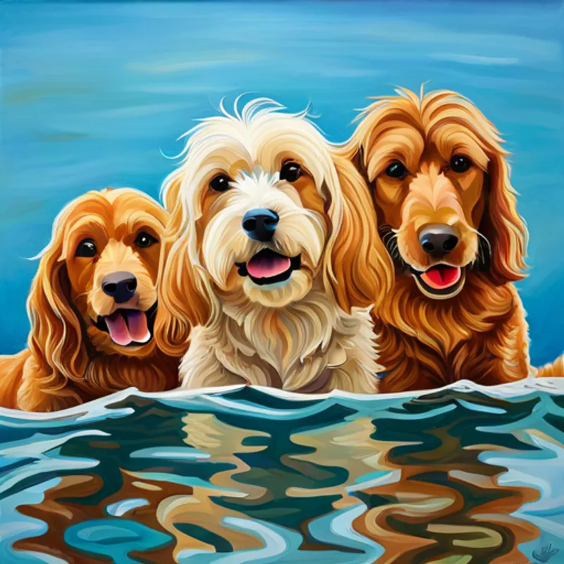 Sammy and his friends swimming together, happy and excited