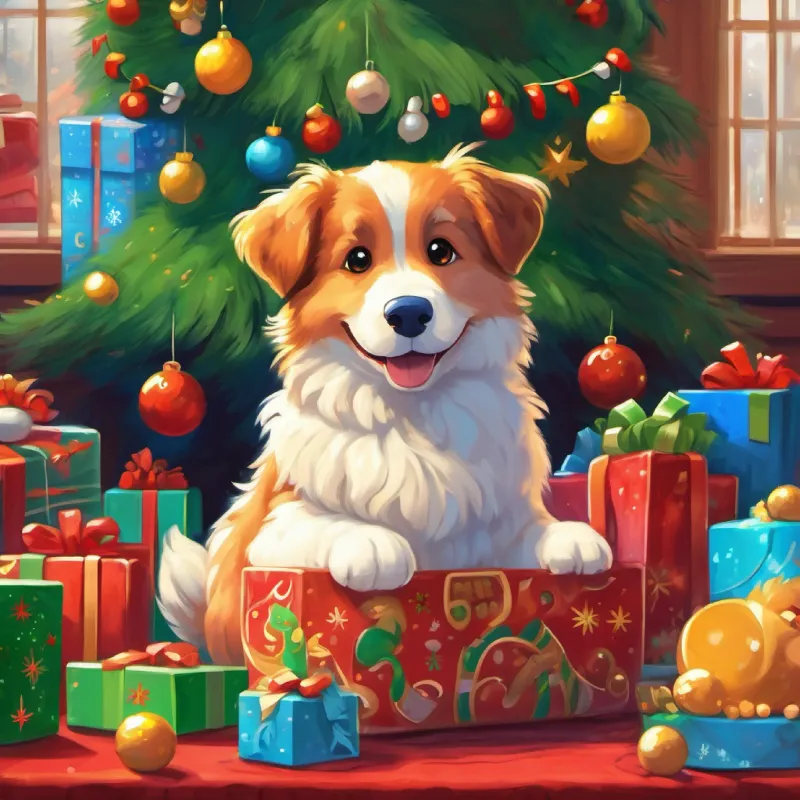 Buddy is happier as he finds more toys and a treat.