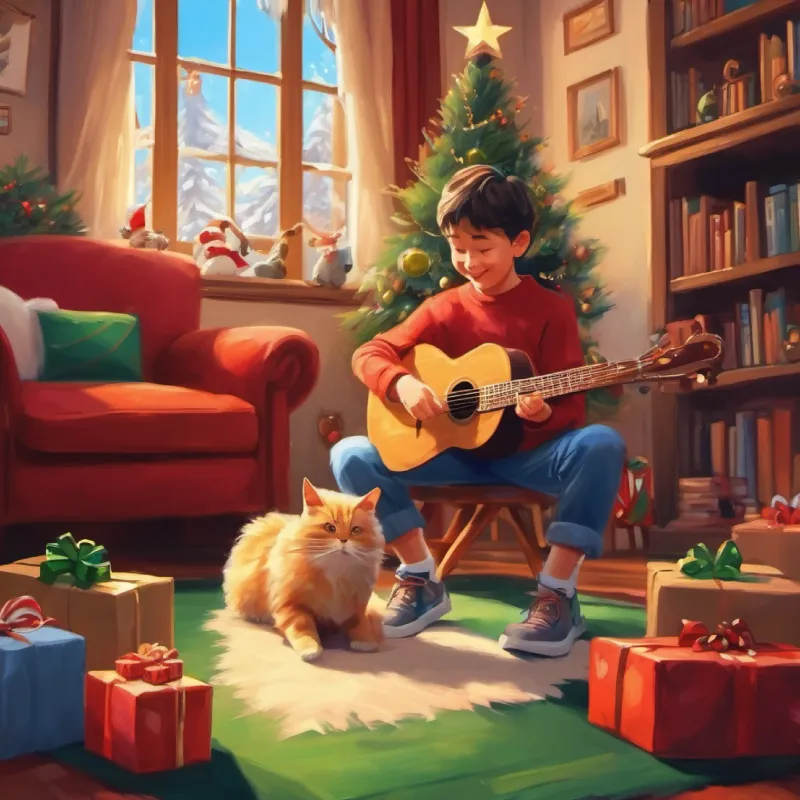 Buddy is playing by himself, happy.