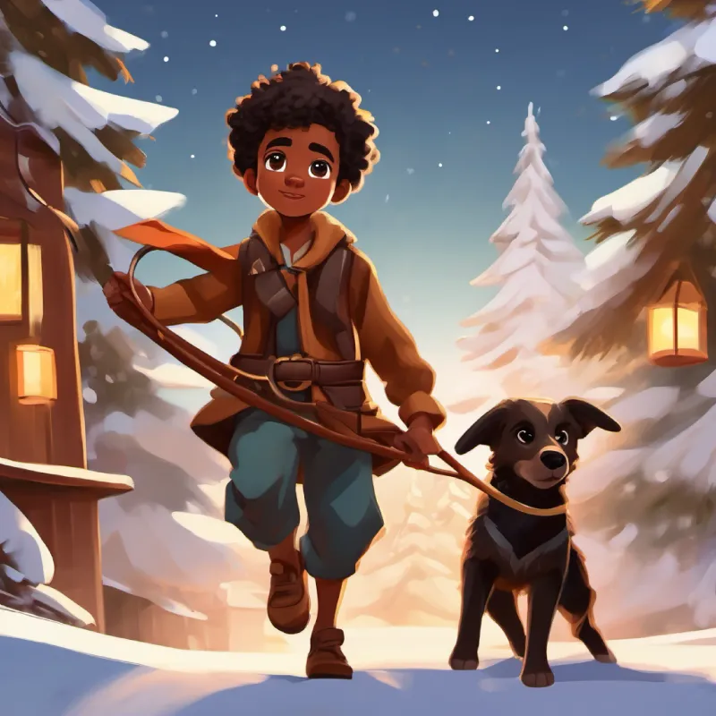 Young shepherd, brown skin, brown eyes, courageous uses slingshot, pivotal moment