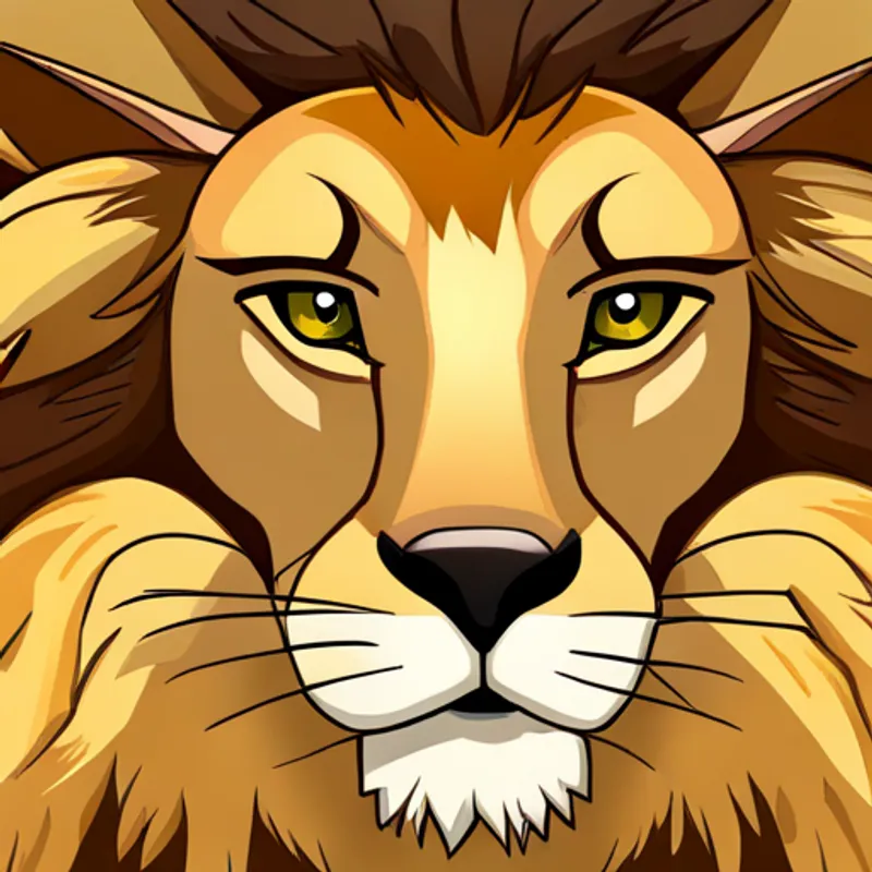 Golden mane, strong and regal, with kind eyes and Soft fur, nimble and playful, with curious eyes wearing safari hats, excited smiles