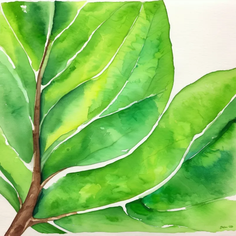 Green leaf, bright-eyed, always curious asks the sun a question.