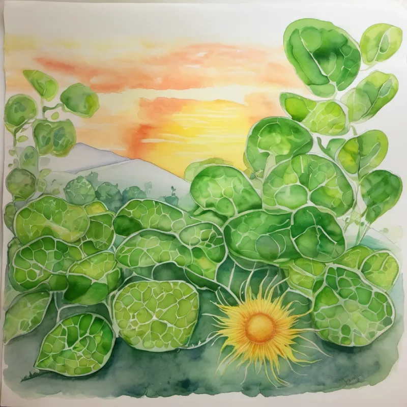 The sun begins the explanation of chloroplasts.